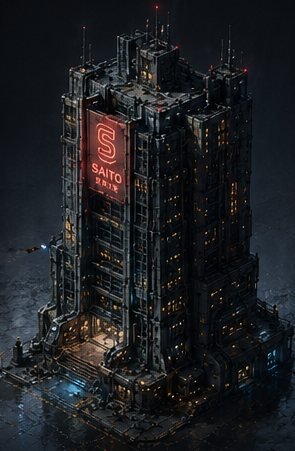 Corporate tower building artboard