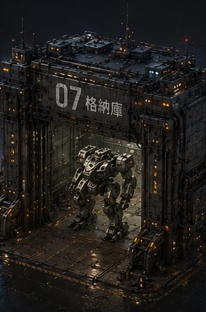 Mech hangar building artboard