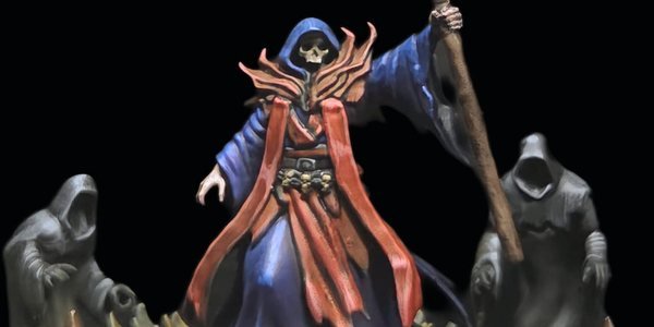 Warlock figure, resin-printed and painted