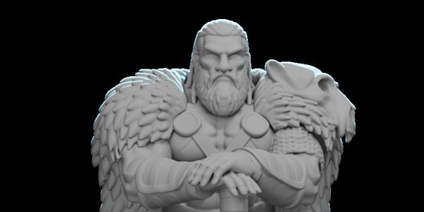 Sculpted adventurer figures, print-ready
